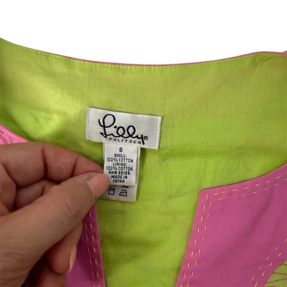 Lilly Pulitzer Vintage Island Floral Embroidery Papaya Tunic Dress, size S - Picture 12 of 13